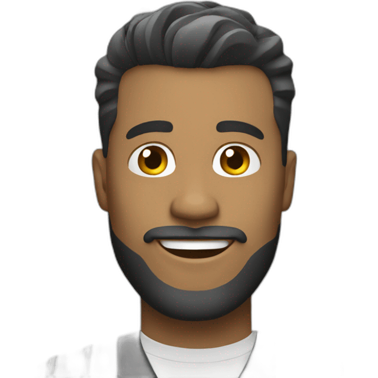 white man came first time in barbershop emoji