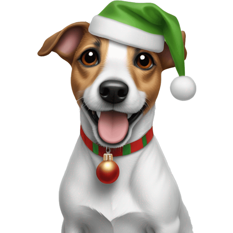 Jack Russell christmas feeling emoji