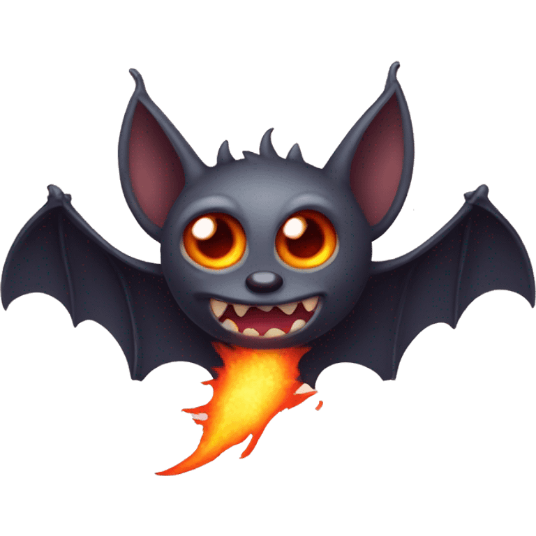 bat with eyes of fire emoji