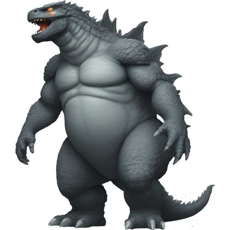 Godzilla obesity grey glow emoji