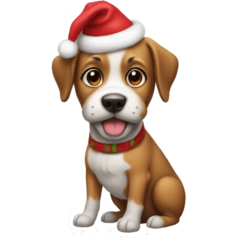 dog santa emoji