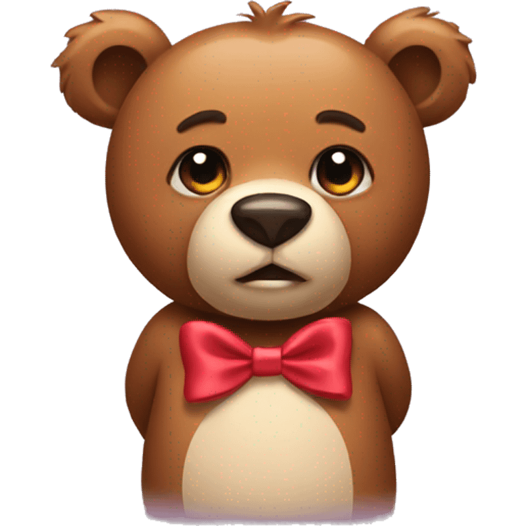 Bear with bow emoji