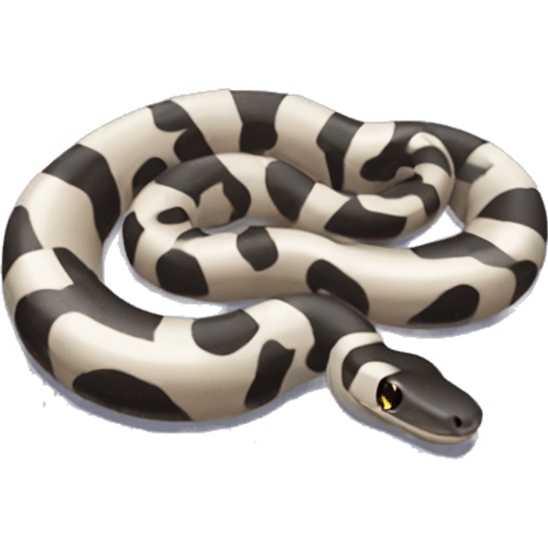 Pied Snake curled up emoji