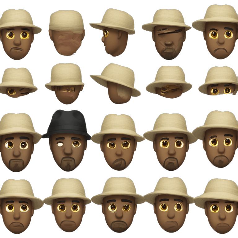 Kanye wearing an Asian hat  emoji