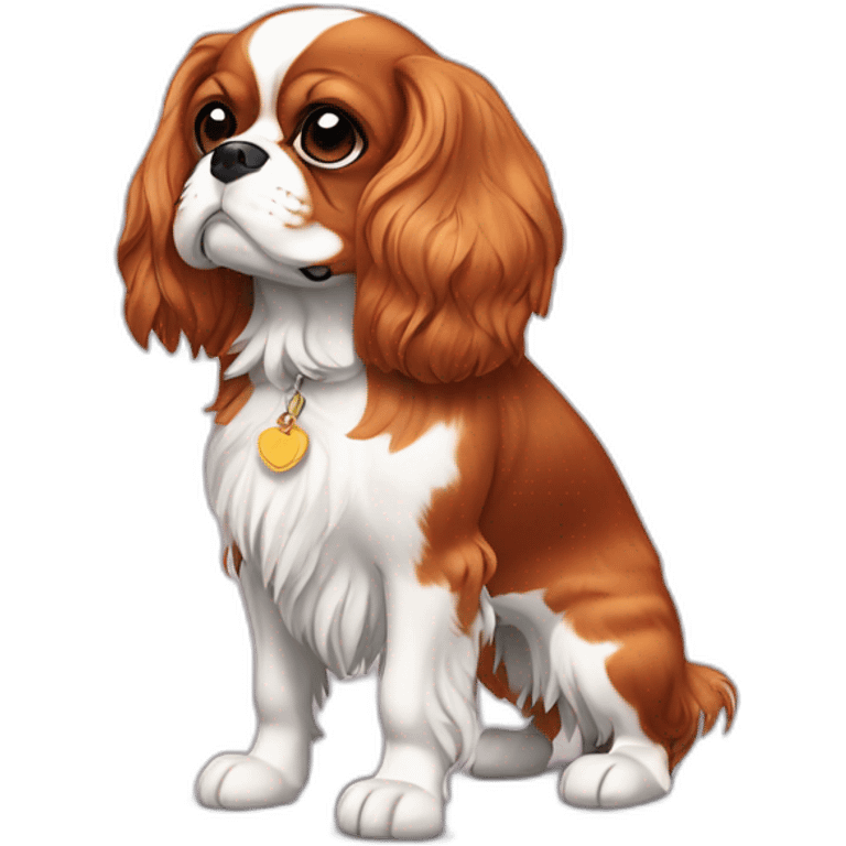  Cavalier King Charles Spaniel full body stand up emoji