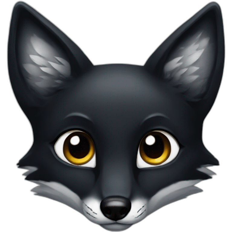 black fox kissed owl emoji