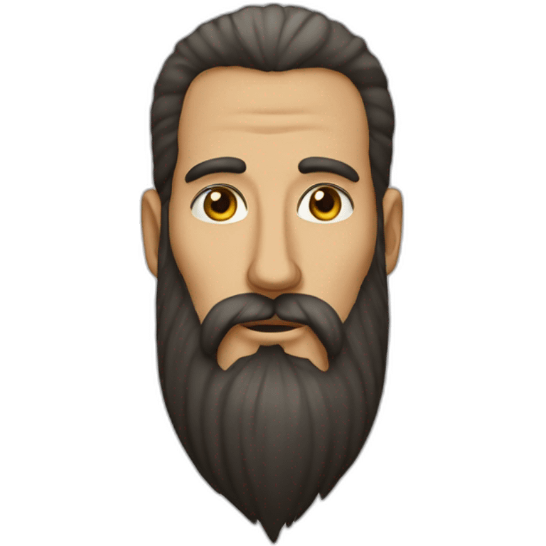 A very tall man with a long beard, and his name is Moaz emoji