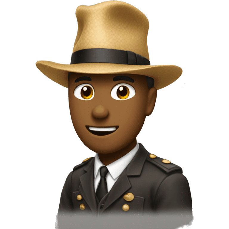 Homme qui salut en baissant son chapeau emoji