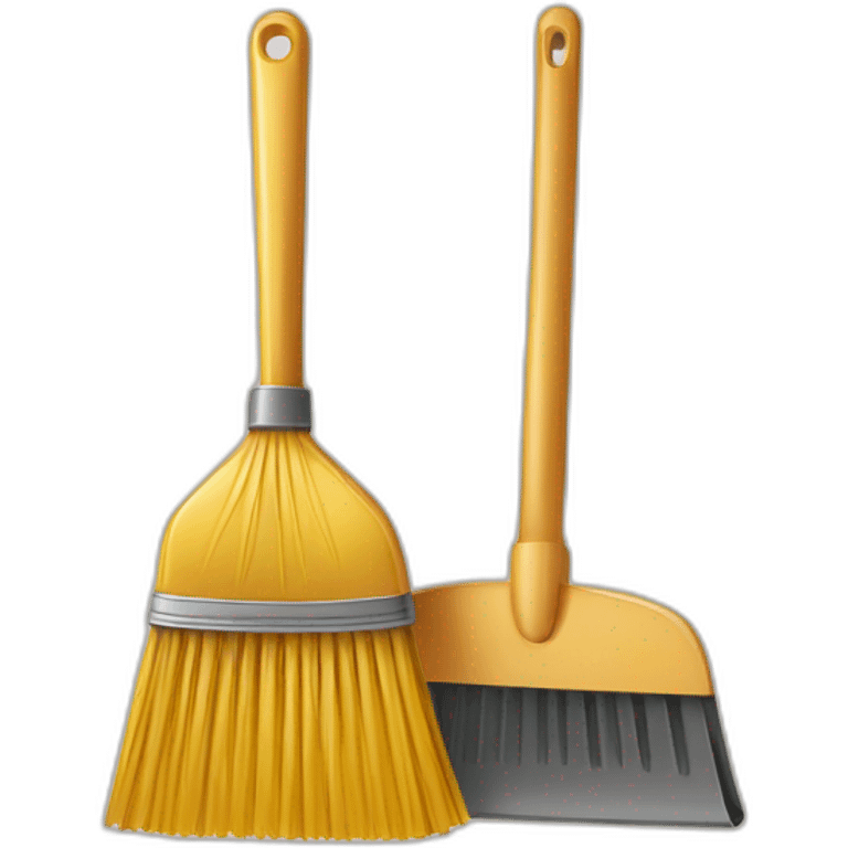 hand broom and dustpan emoji