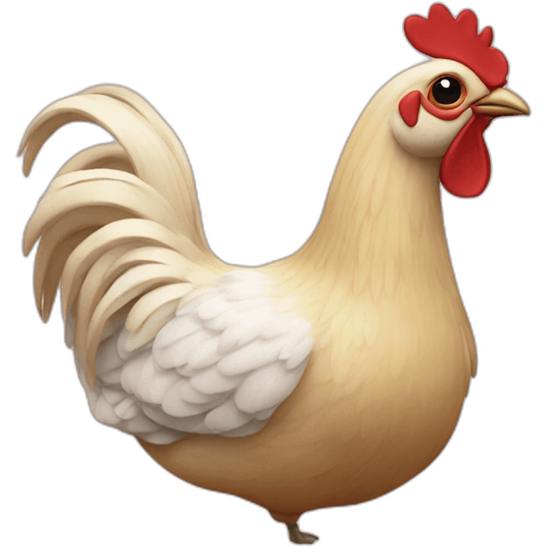 Poule doré rose emoji