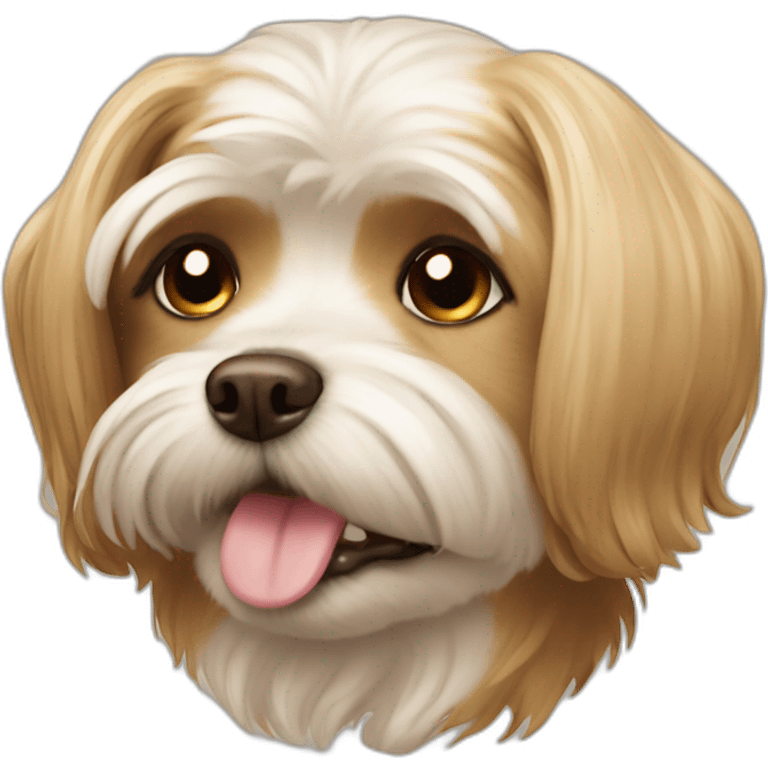 Maltese dog gold brown emoji