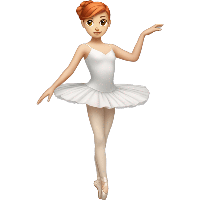 Redhead girl ballet  emoji