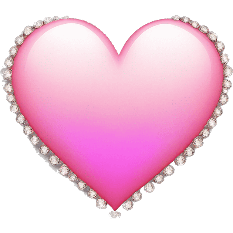 Heart pink fade with diamonds emoji