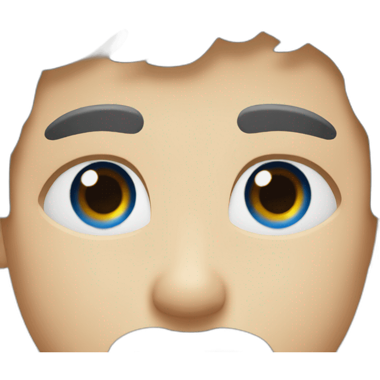 Guy with blue eyes and dark hairs emoji