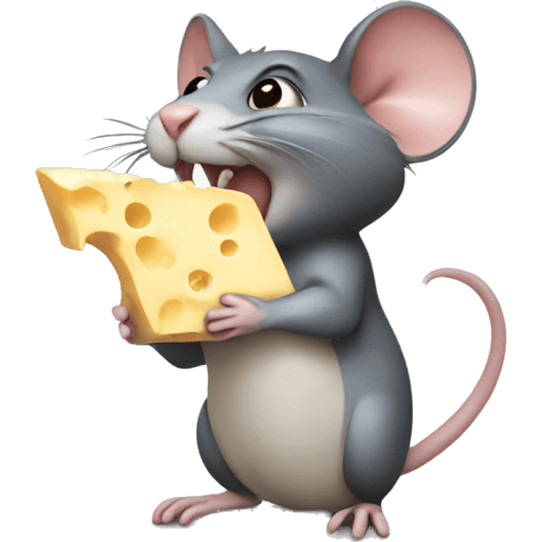 Rat holding cheese emoji