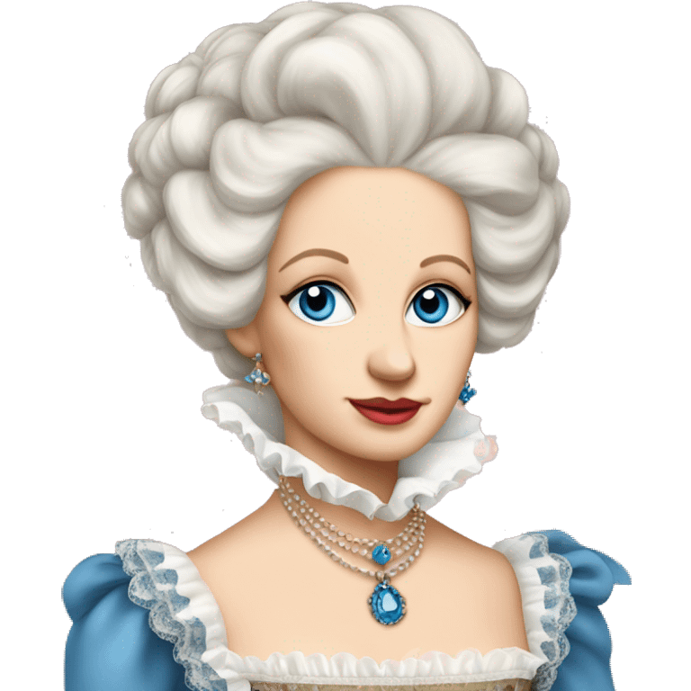 marie Antoinette with blue eyes emoji