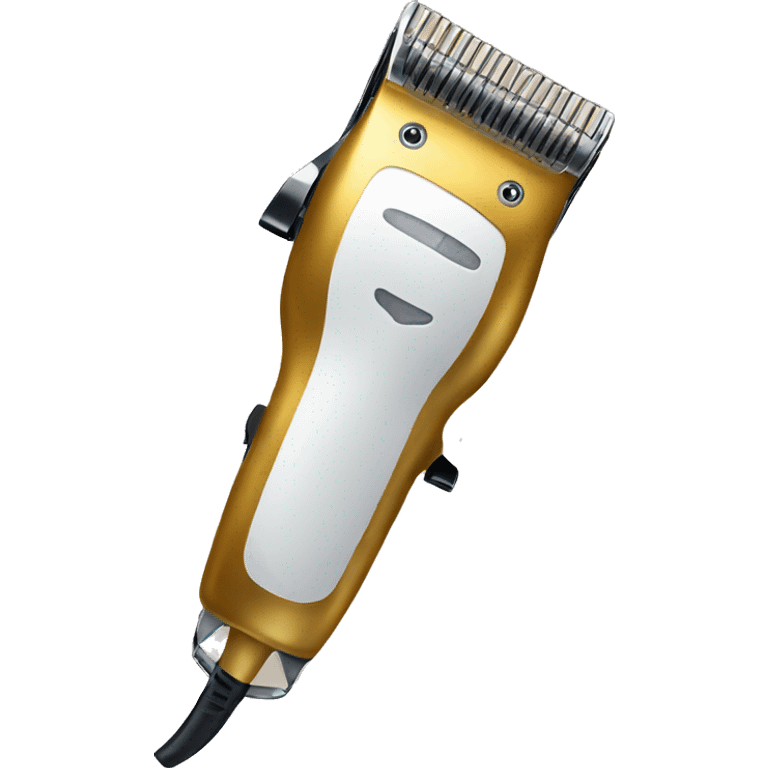 gold hair clipper emoji