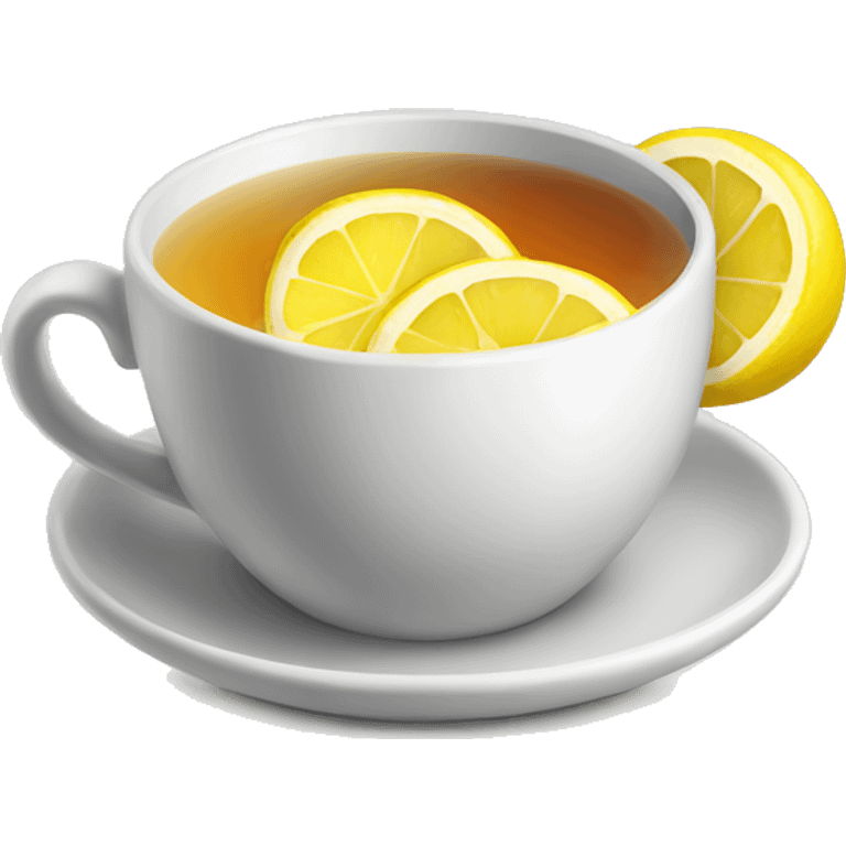 Cup of tea with lemon emoji