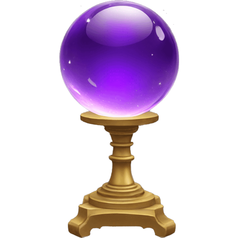 purple glass crystal ball on a pedestal emoji