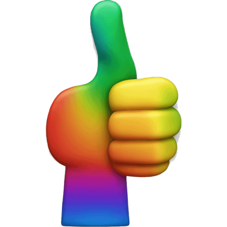 Rainbow thumbs up emoji