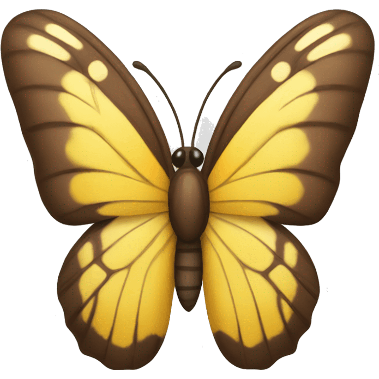 Brown and yellow butterfly emoji