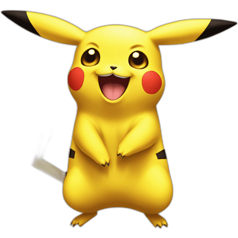 Pikachu mort de rire emoji