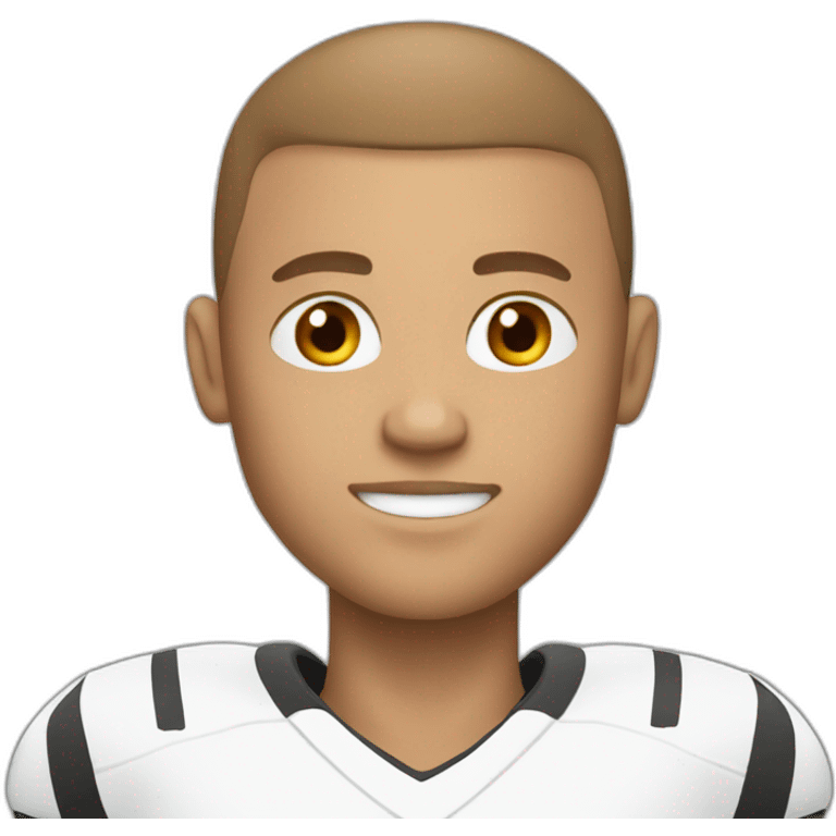 male white football player with brown buzz cut emoji