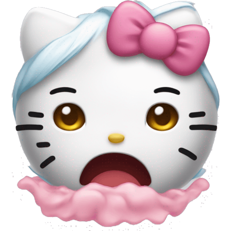 Hello kitty crying emoji