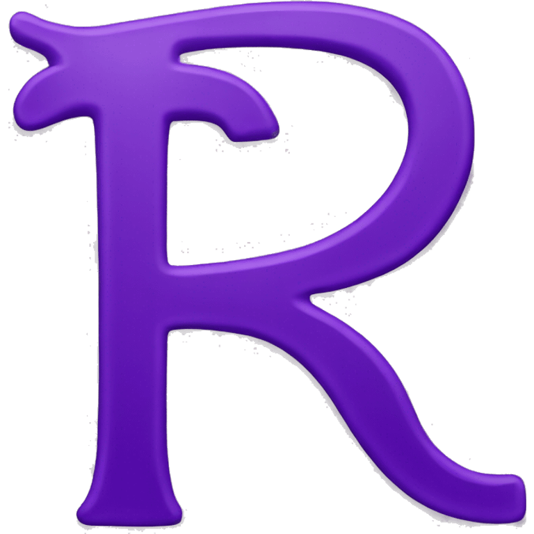 The purple letter R emoji