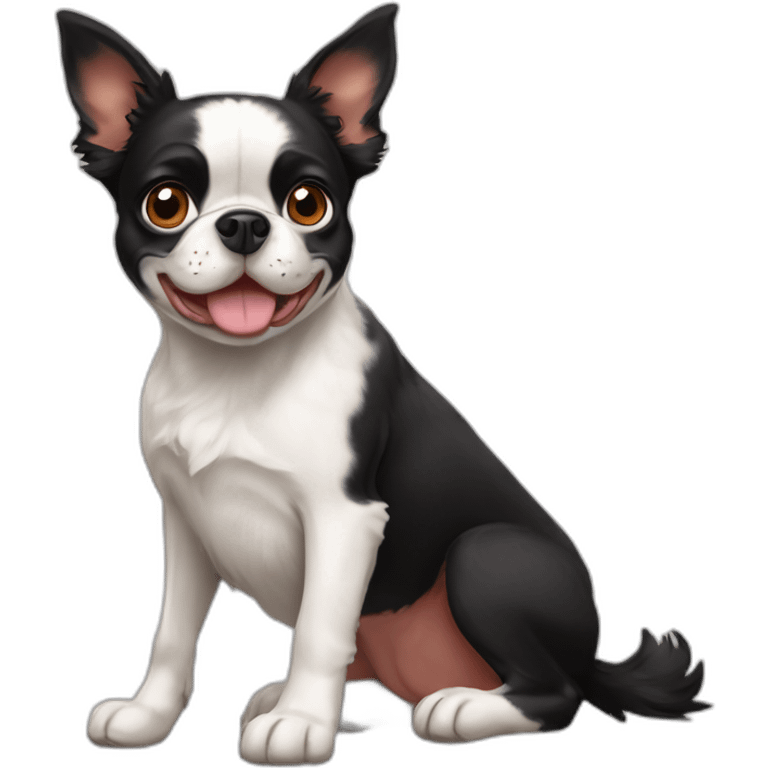 boston terrier et Australian Shepherd emoji