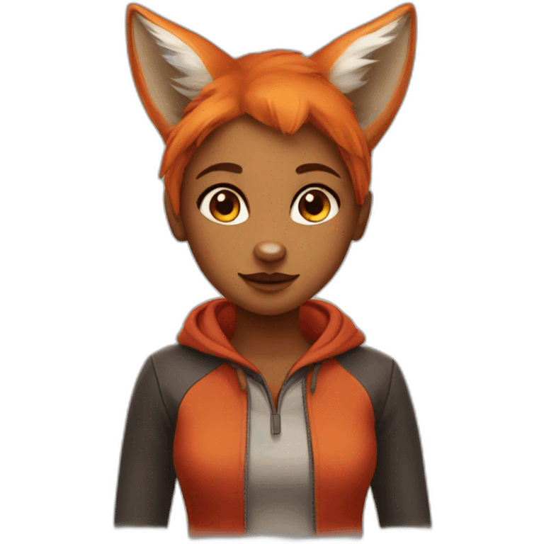 red fox girl emoji