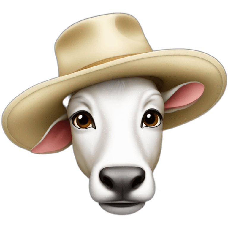 Chèvre avec un chapeau emoji