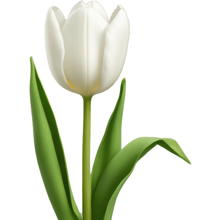 White Tulips with stem emoji