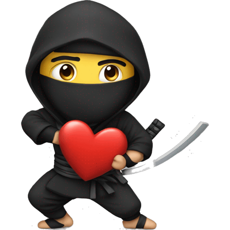 ninja with heart  emoji