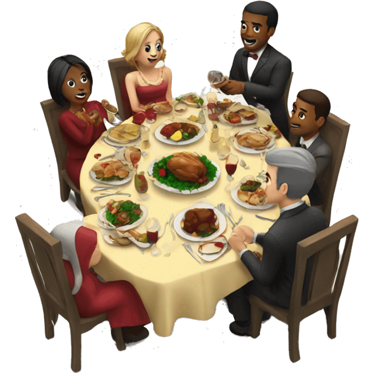 Christmas dinner party  emoji