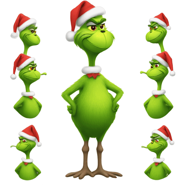 A grinch goose emoji