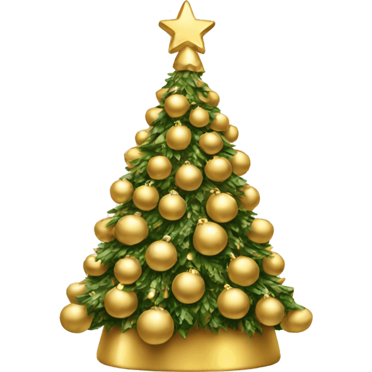 Gold Christmas tree emoji