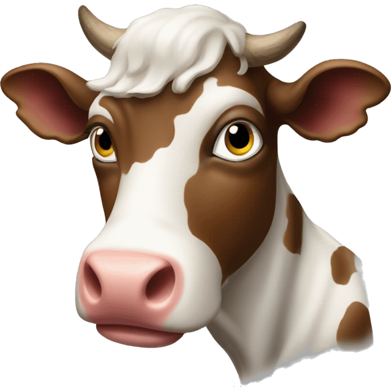 A chrismasy cow emoji