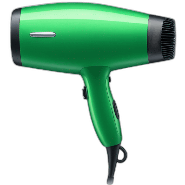 hair dryer green emoji