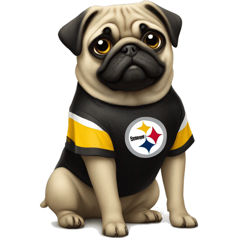 Pittsburgh Steelers pug emoji