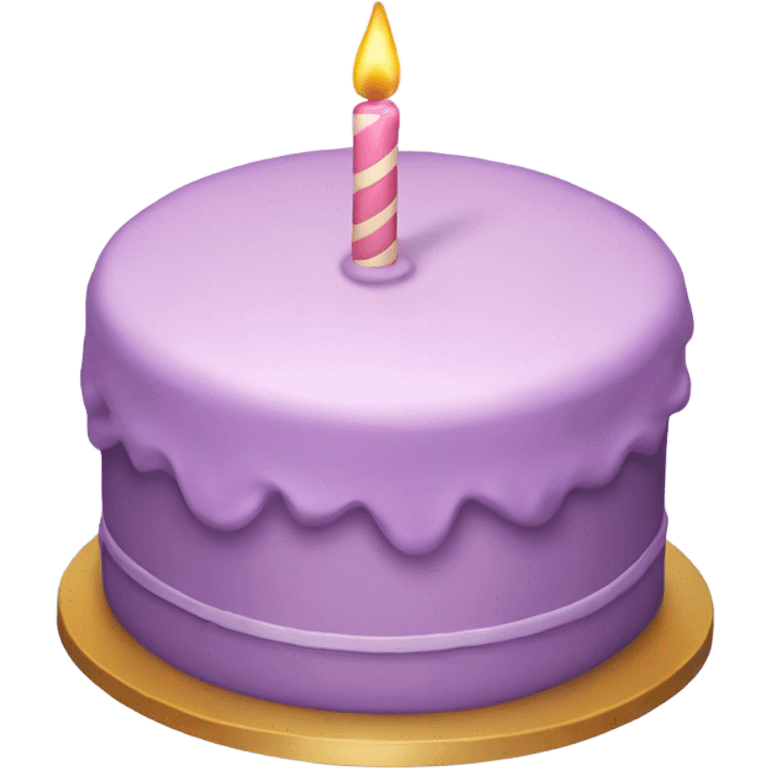 Aestetic light purple birthday cake  emoji