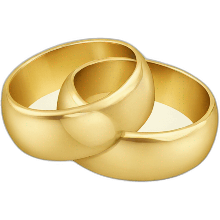 simple gold wedding rings emoji