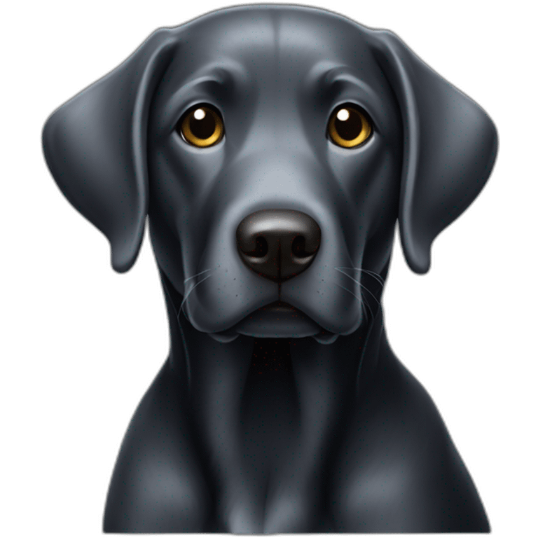 Black lab small head grey hair emoji