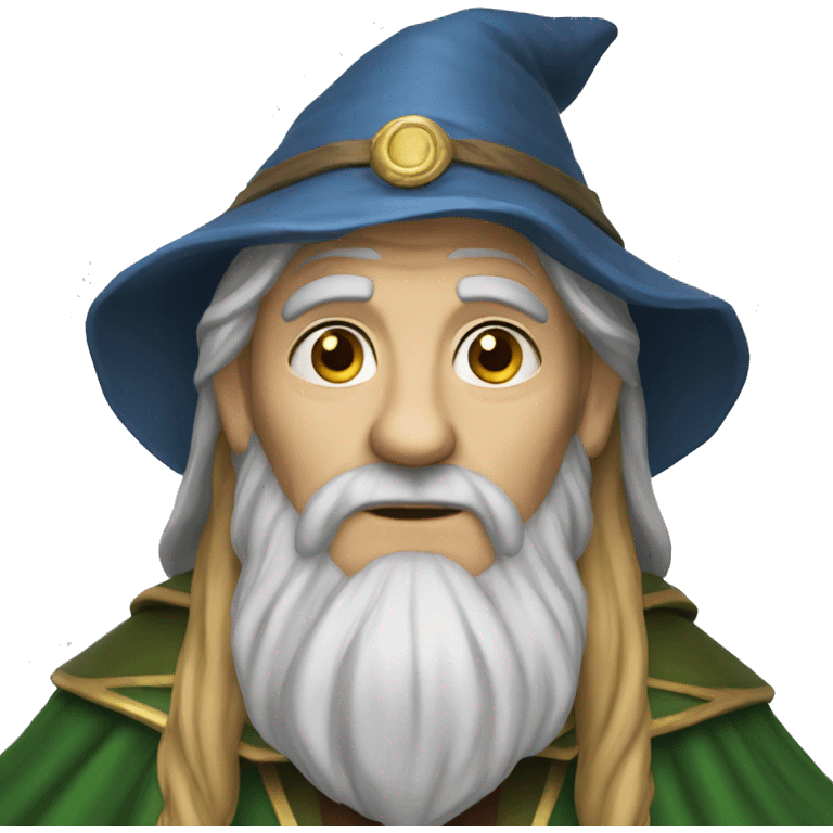 Older wizard half elf emoji