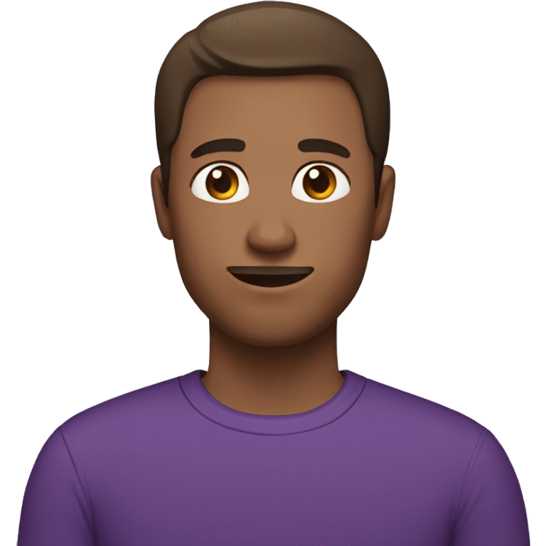 tall male with short brown hair wearing a purple top emoji