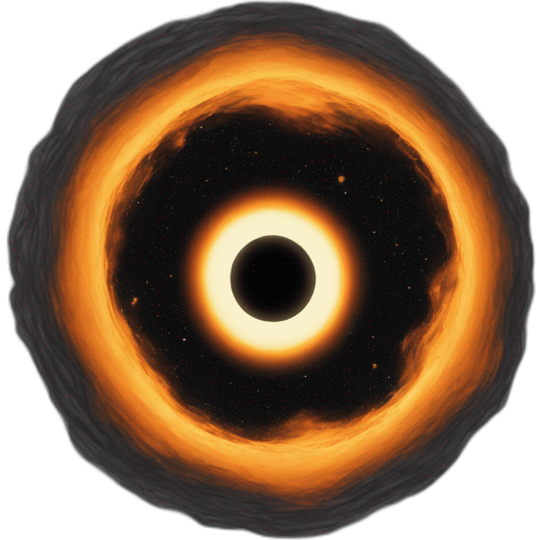 Black Hole with orange Event Horizon emoji