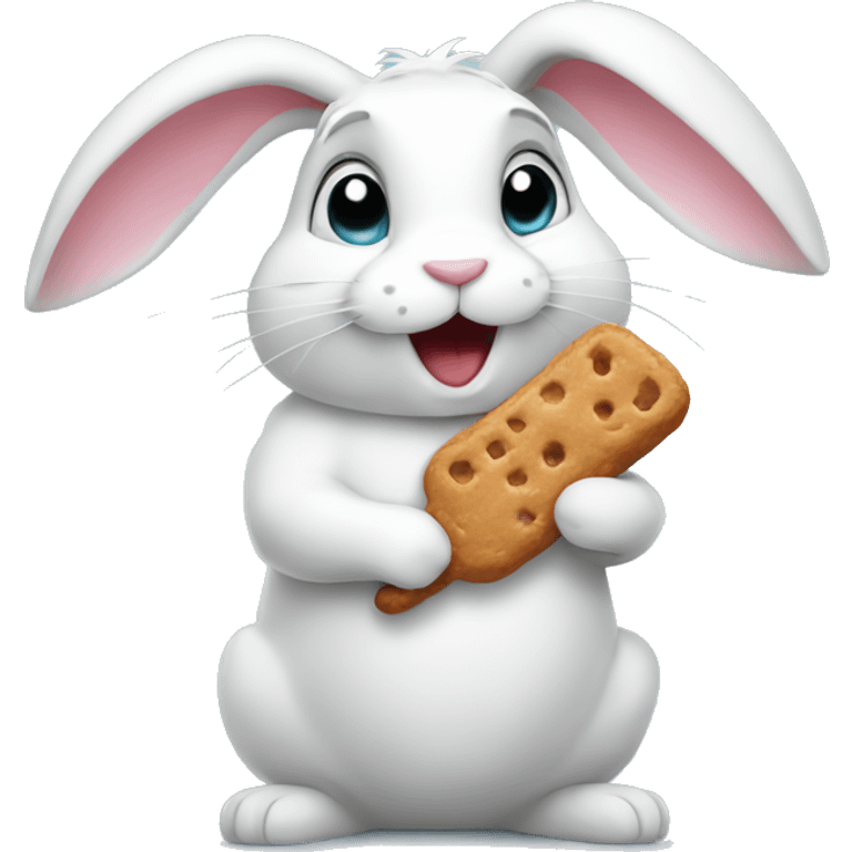 Rabbit with a treat emoji