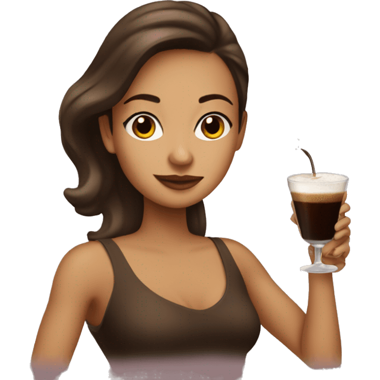 girl drinking espresso martini  emoji