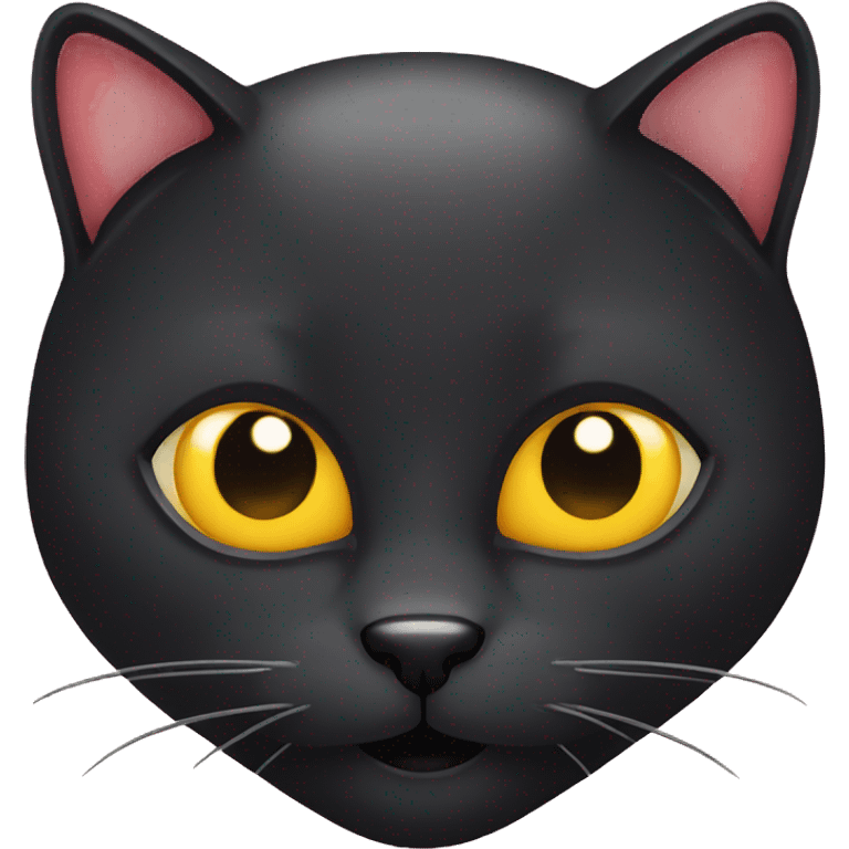 Black cat with heart emoji