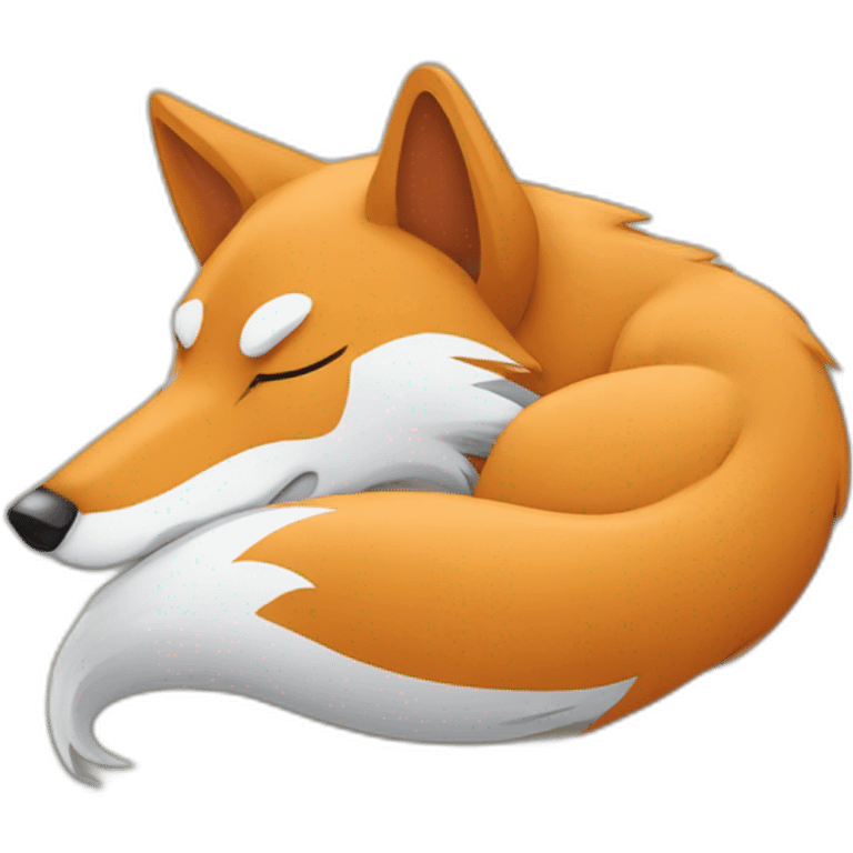 Un loup qui dort avec un renard  emoji